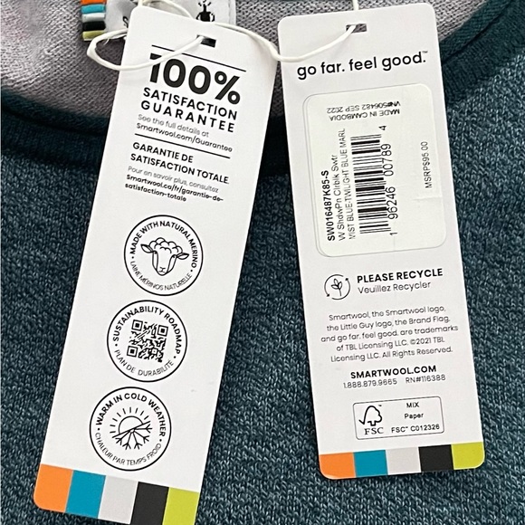 Smartwool  Women's Classic All-Season Merino color block Long Sleeve size Small - Picture 4 of 6